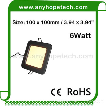 2015 new popular modern 6w 100 100mm suspended ceiling panels light